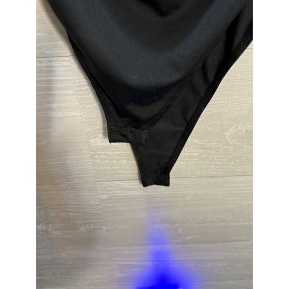 Wild Fable XL‎ Black Long Sleeve Draped Bodysuit - Picture 8 of 8